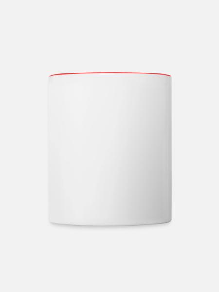 More stretching, less stressing - Contrasting Mug - white/red