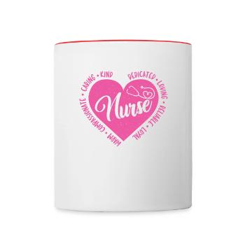 Nurse Facts Heart Hematologist - Contrasting Mug - white/red - Front