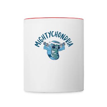 Mightychondria Biology teacher Science biologist - Contrasting Mug - white/red - Front