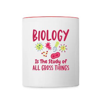 Gross Things Biologielehrer Wissenschaftsliebhaber - Tasse zweifarbig - Weiß/Rot - Vorne