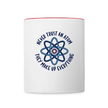 Never trust anyone - Contrasting Mug - white/red - Front