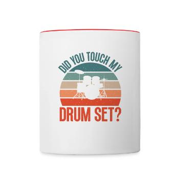 Avez-vous touché ma batterie ? Drôle de dicton - Mug contrasté - blanc/rouge - Devant