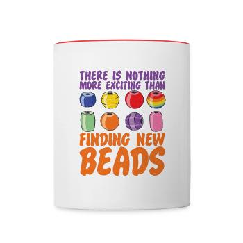 Suche Nach Neuen Perlen Schmuckhersteller - Tasse zweifarbig - Weiß/Rot - Vorne