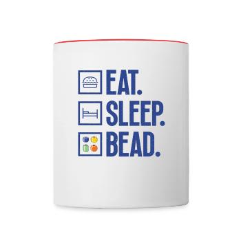 Eat Sleep Bead Jewelry Manufacturer - Contrasting Mug - white/red - Front