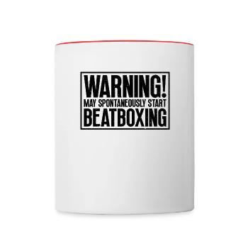Commencez Beatboxing Beatbox Lover Beatboxer - Mug contrasté - blanc/rouge - Devant