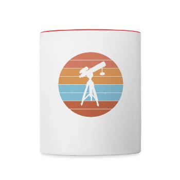 All Planet Teleskop Für Sonnensystem Im - Tasse zweifarbig - Weiß/Rot - Vorne