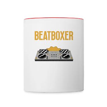 Erstellen Von Musik Beatbox Beatboxing Lover - Tasse zweifarbig - Weiß/Rot - Vorne