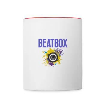 Can’t Beatbox Beatboxing Lover Beatboxer - Mug contrasté - blanc/rouge - Devant