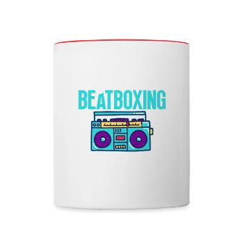 Vous n’êtes pas un amateur de beatboxing - Mug contrasté - blanc/rouge - Devant