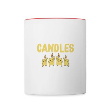 Je fais Candle Maker Candle Making Lover - Mug contrasté - blanc/rouge - Devant