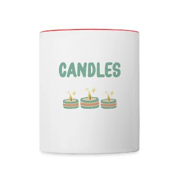 Faire des bougies est Passion Candle Maker Candle - Mug contrasté - blanc/rouge - Devant