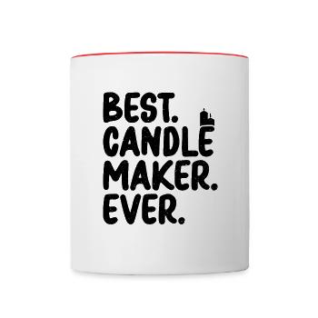 Best candle manufacturer expert for - Contrasting Mug - white/red - Front