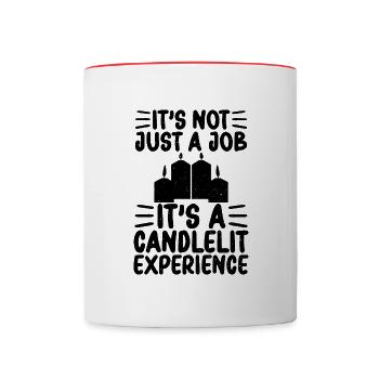 Candlelight Experience Candle Maker - Contrasting Mug - white/red - Front