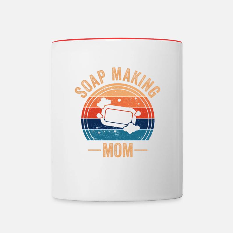 Soap Making Mama Soap Making Expert - Contrasting Mug - white/red