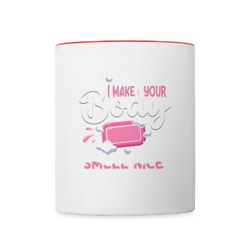 Laissez votre corps sentir bon Soapmaker - Mug contrasté - blanc/rouge - Devant
