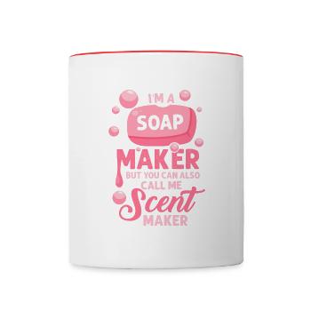 Ich Bin Scent Maker Soap Maker Soap Making Expert - Tasse zweifarbig - Weiß/Rot - Vorne