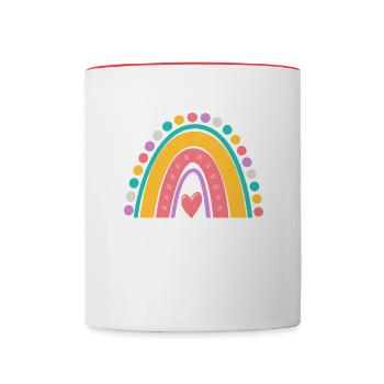 Retro Vintage Mother-Mother-Day-Love-Mama-Mama - Contrasting Mug - white/red - Front