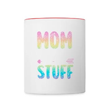 Maman peut toujours trouver vos affaires Fête des mères Maman - Mug contrasté - blanc/rouge - Devant