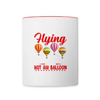 Soyez un expert en montgolfière - Mug contrasté - blanc/rouge - Devant