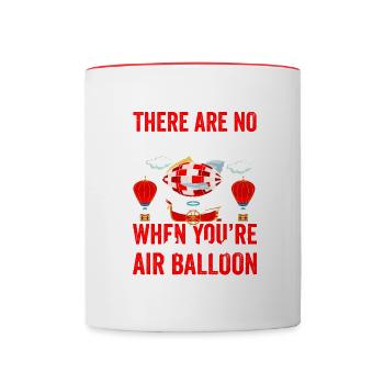Expert en montgolfières pour - Mug contrasté - blanc/rouge - Devant
