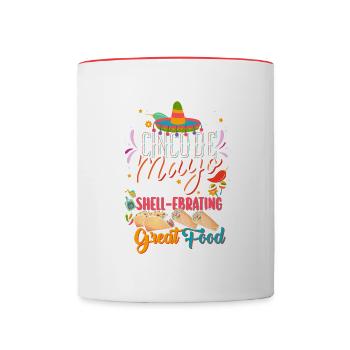 Cinco De Mayo Festival Celebrate Lovers - Contrasting Mug - white/red - Front