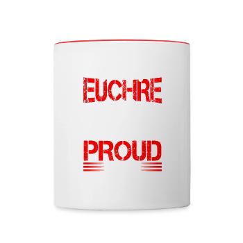 Euchre Kartenspiel Experte Sportspieler Liebhaber - Tasse zweifarbig - Weiß/Rot - Vorne