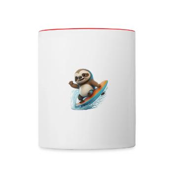 Mir reichts ich geh Surfen Windsurfer Spruch - Tasse zweifarbig - Weiß/Rot - Vorne