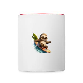 Mir reichts ich geh Surfen Windsurfer Spruch - Tasse zweifarbig - Weiß/Rot - Vorne
