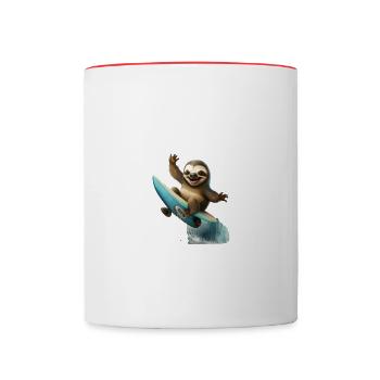 Mir reichts ich geh Surfen Windsurfer Spruch - Tasse zweifarbig - Weiß/Rot - Vorne