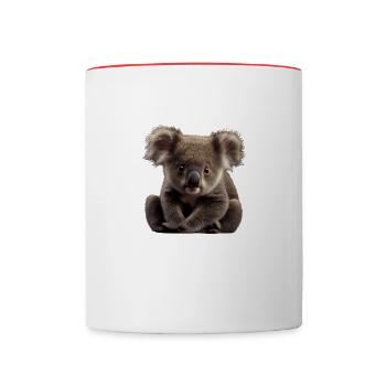 Statement Koala, Nö Fun, Einfach Nö, Nein - Tasse zweifarbig - Weiß/Rot - Vorne