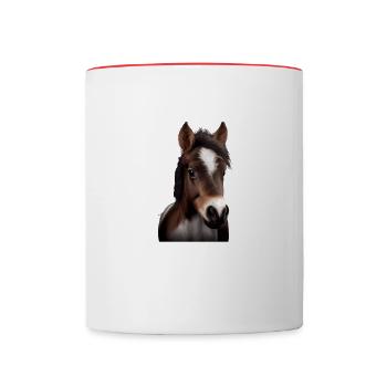 Statement Pferd, Nö Fun, Einfach Nö, Nein - Tasse zweifarbig - Weiß/Rot - Vorne