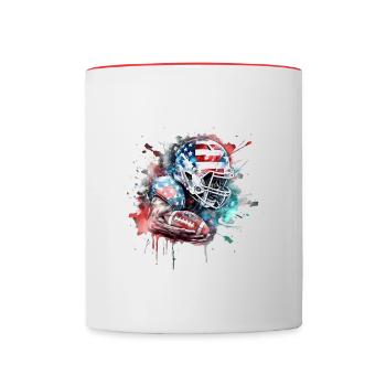 American Football Sport Present - Contrasting Mug - white/red - Front