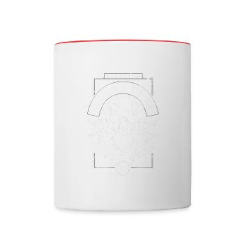Timeless Hardstyle Music Techno Love - Contrasting Mug - white/red - Front