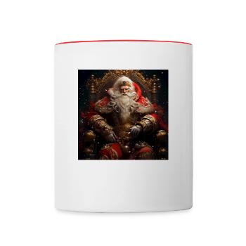 SANTA THE KING - Contrasting Mug - white/red - Front
