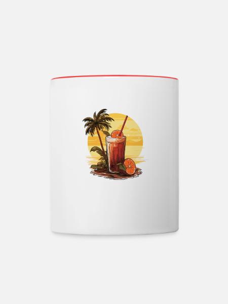 Tropical Drink - Tasse zweifarbig - Weiß/Rot