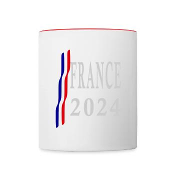 France 2024 - new design - Contrasting Mug - white/red - Front