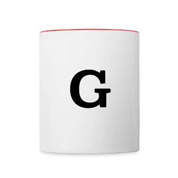 G - Contrasting Mug - white/red - Front