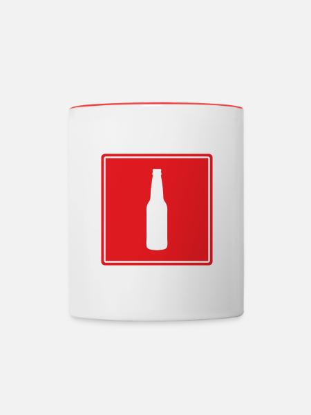 Thirs Feuerlöscher Bier - Tasse zweifarbig - Weiß/Rot