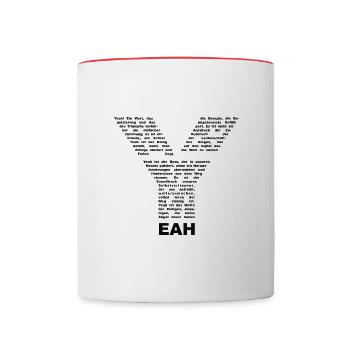 yes 3 - Contrasting Mug - white/red - Front