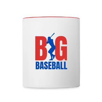 Baseball BIG - Mug contrasté - blanc/rouge - Devant