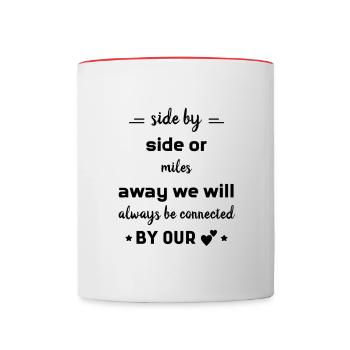 Beste Freunde Spruch - Tasse zweifarbig - Weiß/Rot - Vorne