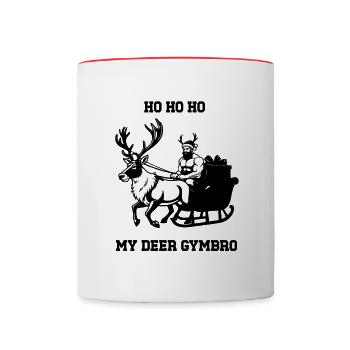 My deer gym-bro - Tasse zweifarbig - Weiß/Rot - Vorne