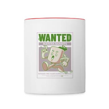 WANTED The Office Matcha Bandit - Tasse zweifarbig - Weiß/Rot - Vorne