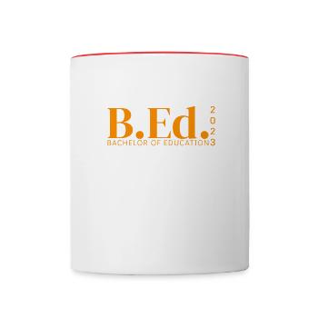 B.Ed. - BACHELOR OF EDUCATION 2023 - Contrasting Mug - white/red - Front