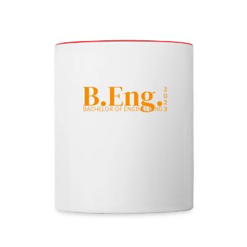 B.Ing. - BACCALAURÉAT EN GÉNIE 2023 - Mug contrasté - blanc/rouge - Devant