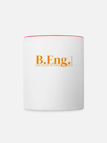 B.Eng. - BACHELOR OF ENGINEERING 2023 - Tasse zweifarbig - Weiß/Rot