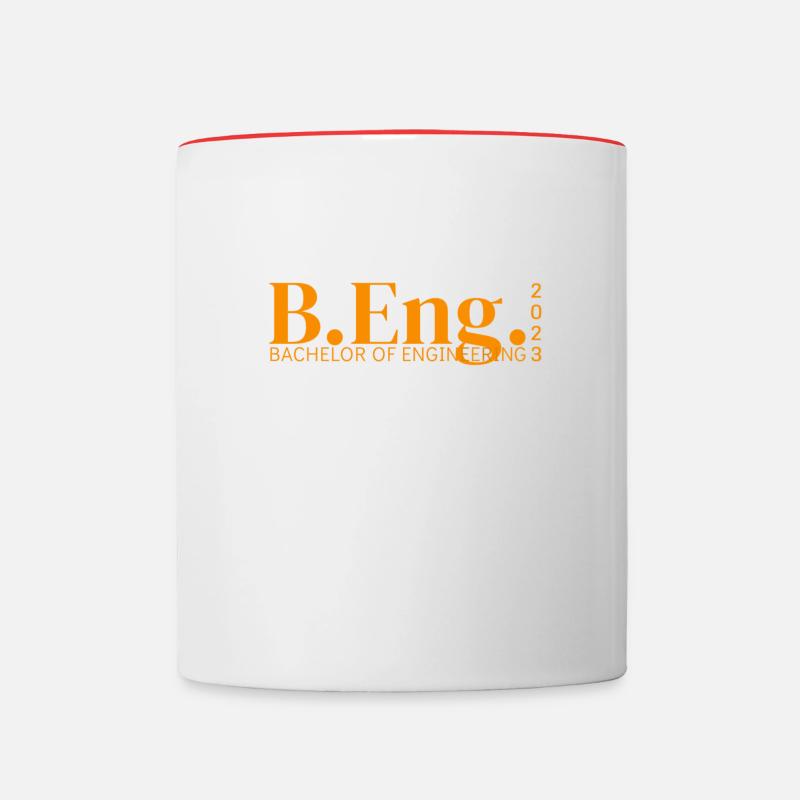 B.Eng. - BACHELOR OF ENGINEERING 2023 - Tasse zweifarbig - Weiß/Rot