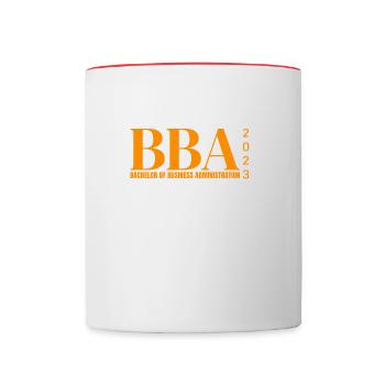 BBA - BACHELOR OF BUSINESS ADMINISTARTION 2023 - Contrasting Mug - white/red - Front