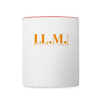 LL.M. - MAÎTRISE EN DROIT 2023 - Mug contrasté - blanc/rouge - Devant