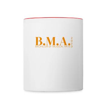 B.M.A. - BACHELOR OF MUSICAL ARTS 2023 - Contrasting Mug - white/red - Front